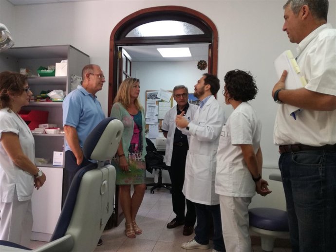 Gómez durante la visita