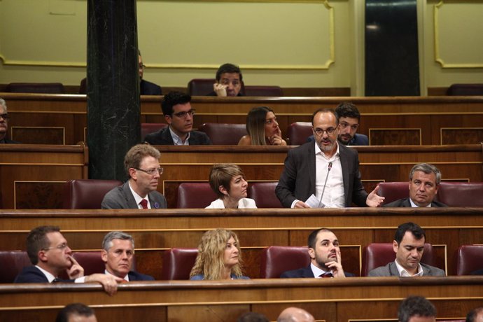 Carles Campuzano en la sesión de control al Gobierno en el Congreso