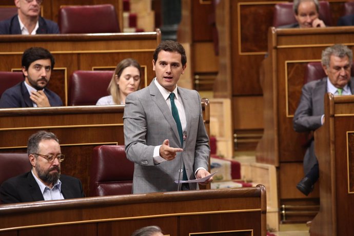 Albert Rivera durante la sesión de control al Gobierno en el Congreso