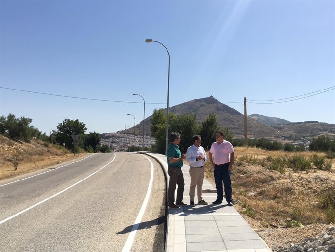 Visita al acceso al polígono industrial de Martos