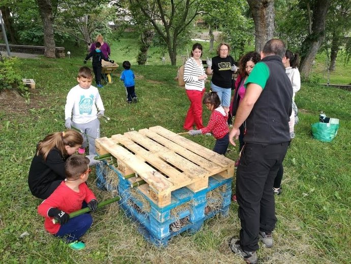 Construcción hoteles insectos 