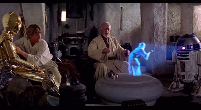 Holograma en Star Wars