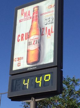 Termómetro 44 grados en Sevilla