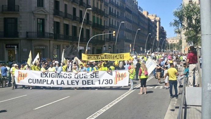 Manifestació de taxistes