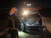 Dos heridos al colisionar un turismo con un autobús interurbano a la entrada de Navalcarnero