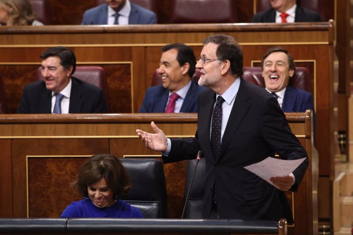 Mariano Rajoy en la sesión de control al Gobierno en el Congreso