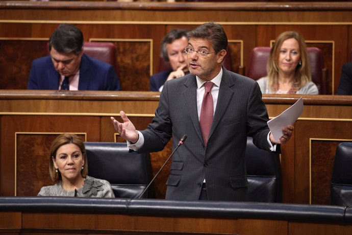 Rafael Catalá en la sesión de control al Gobierno en el Congreso