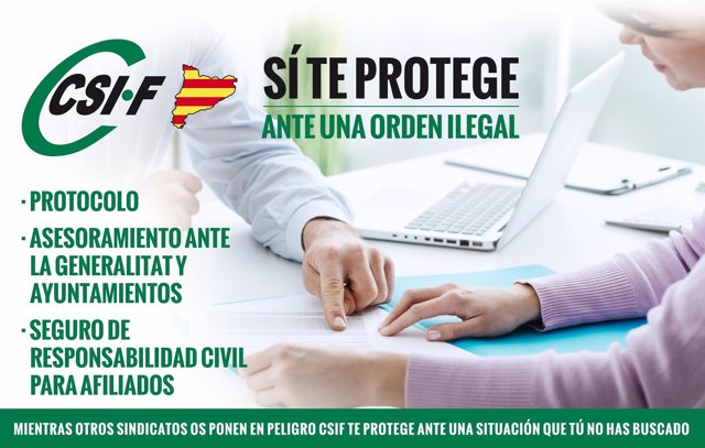 Folleto repartido por CSIF