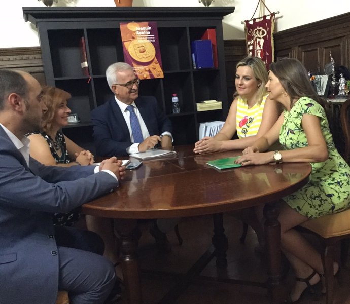 Reunión de Jiménez Barrios con las alcaldesas de Úbeda y Baeza