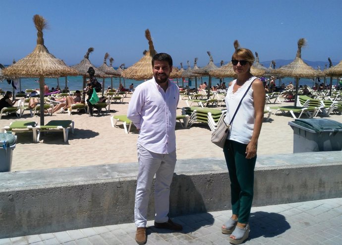 Marga Durán y Javier Bonet en Playa de Palma