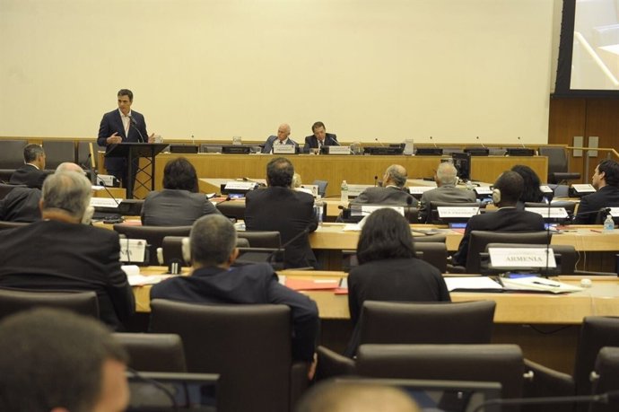 Pedro Sánchez, ante la Internacional Socialista