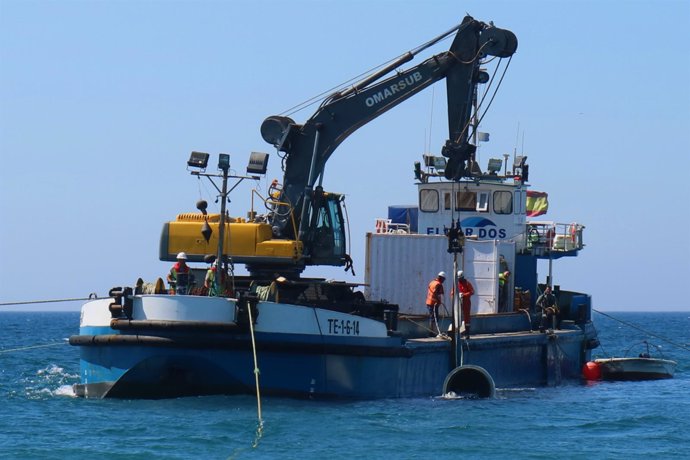 El Ayuntamiento De Málaga Informa: Concluye La Reparación Del Emisario Submarino