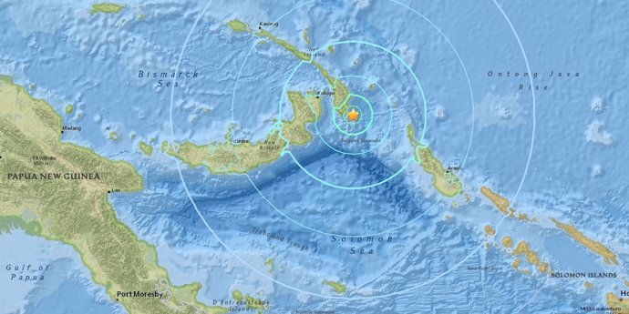 Registrado un terremoto de magnitud 6,7 en Papúa Nueva Guinea