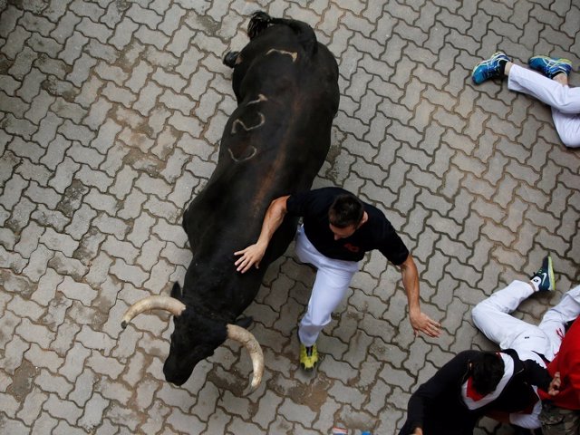 Séptimo encierro de San Fermín 2017 en Pamplona