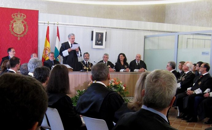 Javier Marca, durante su discurso de toma de posesión