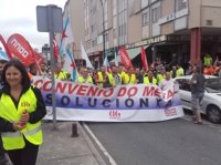 La quinta jornada de huelga del metal de A Coruña lleva a las calles la exigencia de "mejoras sociales"