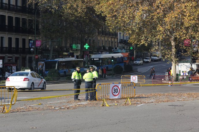 Cortes de tráfico en Atocha en Madrid por Navidad