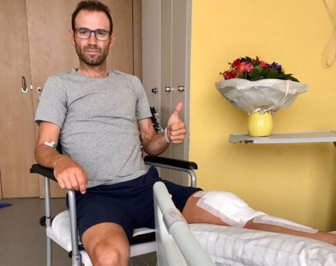 Alejandro Valverde tras ser operado