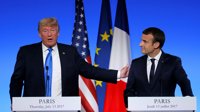 Trump sugiere ante Macron que "podría pasar algo" con el Acuerdo de París