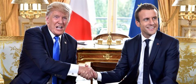 Donald Trump y Emmanuel Macron