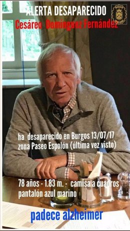 Desaparecido en Burgos un hombre con Alzheimer