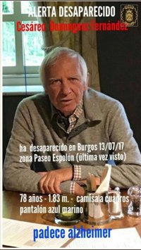 Encuentran en buen estado al anciano desaparecido en Burgos