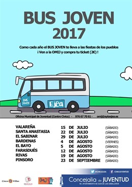 N.I. Bus Joven Para Las Fiestas De Verano De Los Pueblos De Ejea