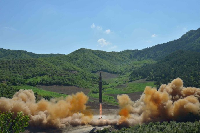 Prueba de un misil balístico intercontinental de Corea del Norte
