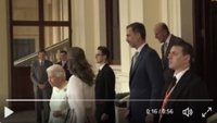 Isabel II despide a los Reyes en el Palacio de Buckinhgam, que terminan hoy su viaje en la Universidad de Oxford