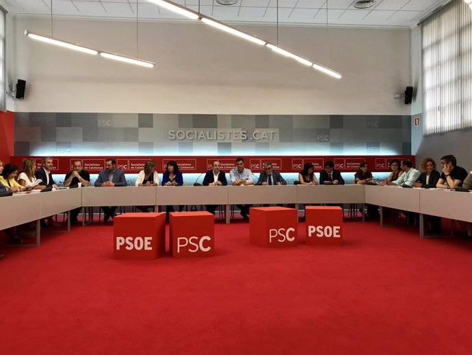 Reunión de las ejecutivas del PSC y PSOE en Barcelona 
