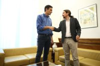Pedro Sánchez y Pablo Iglesias presidirán el lunes la primera reunión de equipos entre PSOE y Podemos