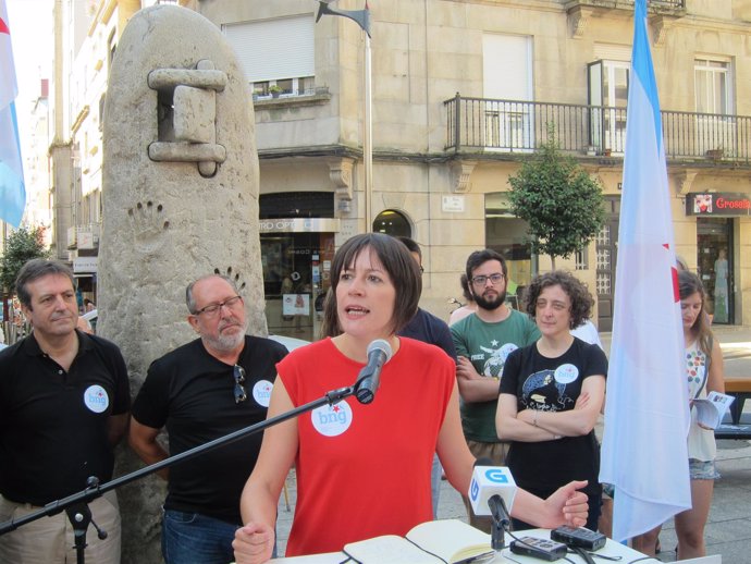 La portavoz nacional del BNG, Ana Pontón, en Vigo.                             