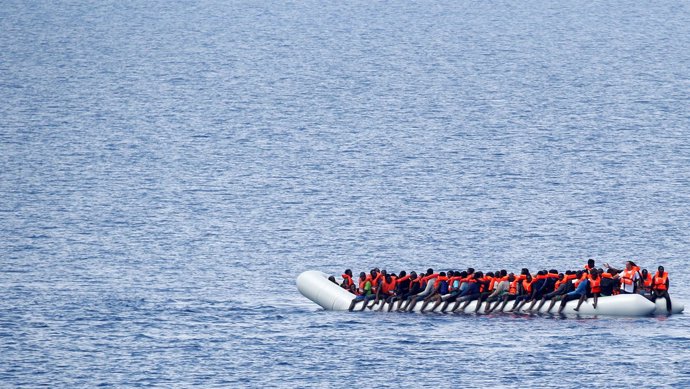 Inmigrantes rescatados en el Mediterráneo por Save The Children
