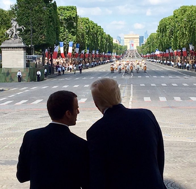 Emmanuel Macron y Donald Trump