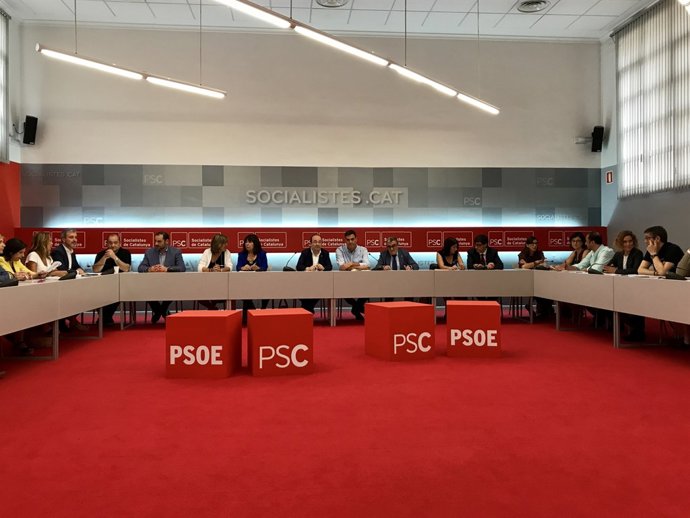 Reunió de les executives del PSC i PSOE a Barcelona 