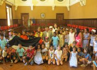 Recibimiento  a un grupo de menores saharauis que pasan este verano en la provincia