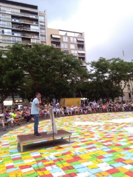 El president d'Òmnium, Jordi Cuixart, a Reus (Tarragona)
