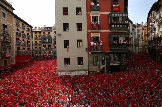 Celebración de los Sanfermines en el día del chupinazo