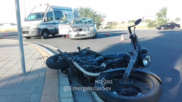Accidente de moto en Sevilla