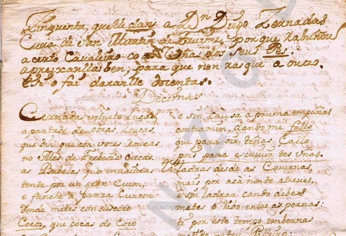 Manuscrito en gallego de los 'Séculos escuros'
