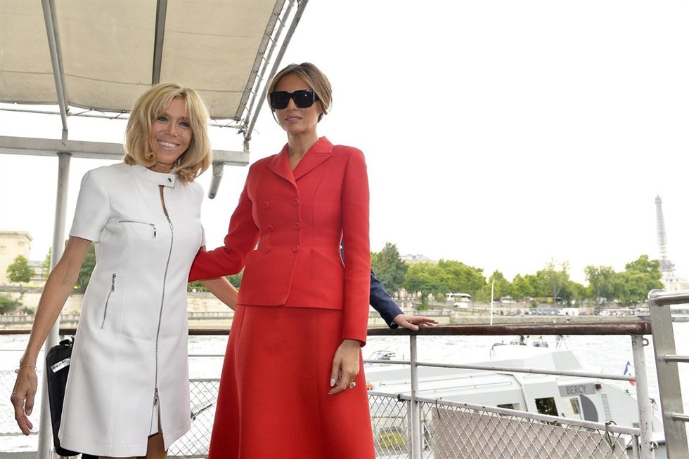 Brigitte Macron y Melania Trump