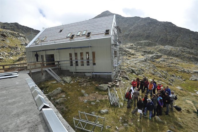 Obras en el Refugio de Cap de Llauset, en Montanuy (Huesca)