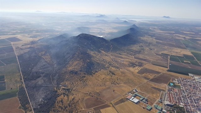 Efectos del fuego en la sierra de Arroyo de San Serván