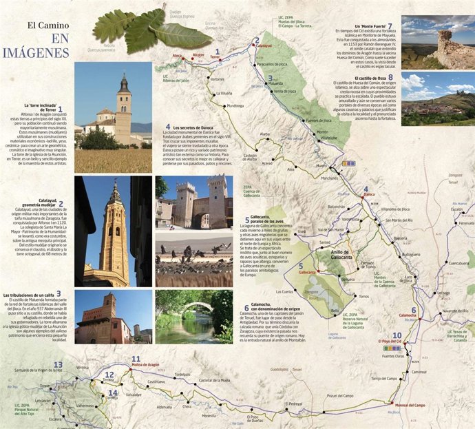 Detalle de uno de los nuevos folletos del Camino del Cid