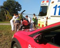 Herido grave un motorista al salirse de la vía en Valcarlos