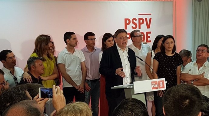 Ximo Puig després de guanyar les primàries 