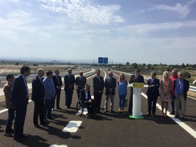 Íñigo de la Serna en el tramo entre Lleida y Rosselló de la autovía A-14