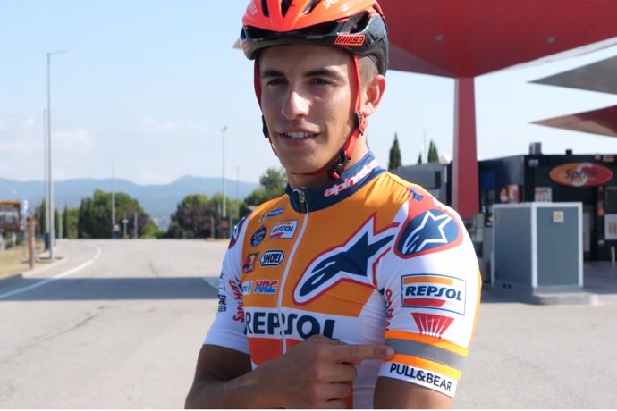 Marc Márquez, en la campaña contra los accidentes ciclistas