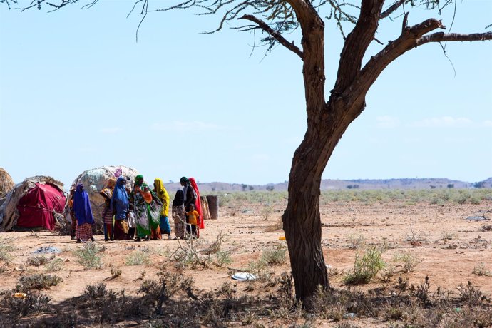 Personas afectadas por la sequía en Somalia