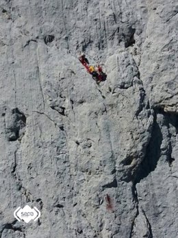 Rescate de escalador en el Urriellu. 